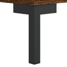 Vidaxl Klubska mizica rjavi hrast 102x50x40 cm inženirski les