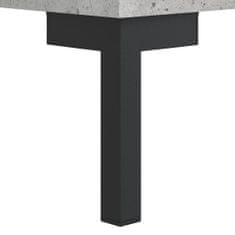 Vidaxl Knjižna omara betonsko siva 69,5x32,5x90 cm inženirski les