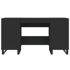 Vidaxl Pisalna miza črna 140x50x75 cm inženirski les