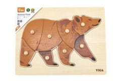 Lesena Montessori sestavljanka - medved