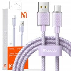 Mcdodo Kabel USB-C, zmogljiv, superhiter, Mcdodo, 100W, 2M, vijoličen CA-3655