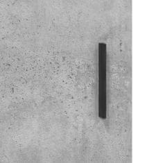 Vidaxl Visoka omara betonsko siva 69,5x31x115 inženirski les