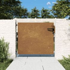 Vidaxl Vrtna vrata 85x100 cm corten jeklo