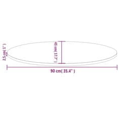 Vidaxl Mizna plošča 90x45x2,5 cm trdna borovina ovalna