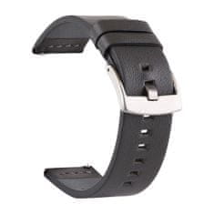 BStrap Fine Leather pašček za Garmin Venu 2S, black