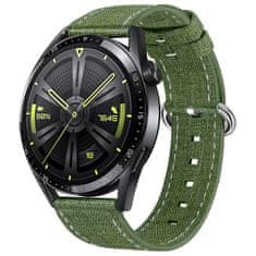 BStrap Denim pašček za Huawei Watch GT 42mm, olive green