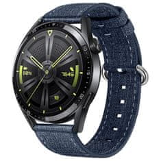 BStrap Denim pašček za Huawei Watch 3 / 3 Pro, royal blue