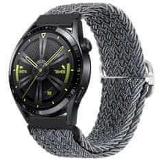 BStrap Braid Nylon pašček za Samsung Galaxy Watch Active 2 40/44mm, gray black