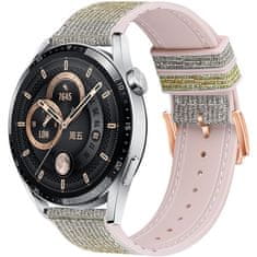 BStrap Glitter pašček za Huawei Watch GT2 Pro, silver yellow