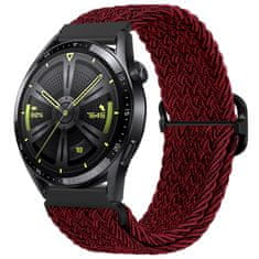 BStrap Braid Nylon pašček za Samsung Galaxy Watch 3 41mm, red black