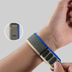 BStrap Velcro Nylon pašček za Huawei Watch 3 / 3 Pro, black gray