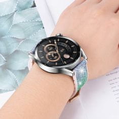 BStrap Glitter pašček za Huawei Watch GT3 42mm, silver