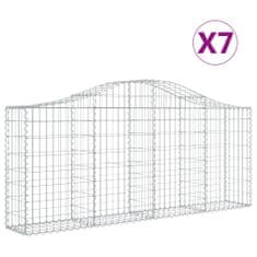 Vidaxl Obokane gabion košare 7 kosov 200x30x80/100 cm cinkano železo