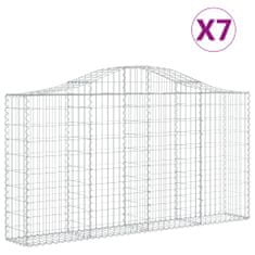 Vidaxl Obokane gabion košare 7 kosov 200x30x100/120cm pocinkano železo