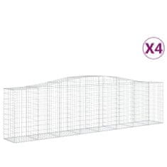 Vidaxl Obokane gabion košare 4 kosi 400x50x100/120 cm pocinkano železo