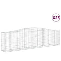 Vidaxl Obokane gabion košare 25 kosi 400x50x100/120cm pocinkano železo