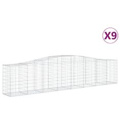 Vidaxl Obokane gabion košare 9 kosov 400x50x80/100 cm cinkano železo