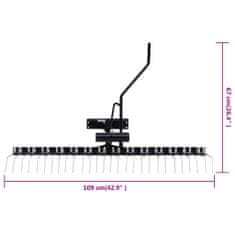 Vidaxl Česalo za vrtno kosilnico 109 cm