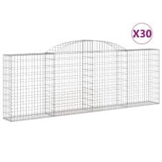 Vidaxl Obokane gabion košare 30kosov 300x30x100/120cm pocinkano železo