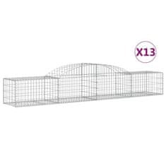 Vidaxl Obokane gabion košare 13 kosi 300x50x40/60 cm pocinkano železo