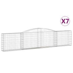 Vidaxl Obokane gabion košare 7 kosov 400x30x80/100 cm cinkano železo