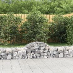 Vidaxl Obokane gabion košare 5 kosov 200x50x40/60 cm pocinkano železo