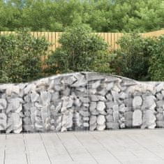 Vidaxl Obokane gabion košare 5 kosov 400x50x80/100 cm cinkano železo