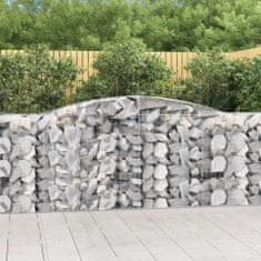 Vidaxl Obokane gabion košare 4 kosi 400x50x100/120 cm pocinkano železo