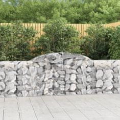 Vidaxl Obokane gabion košare 3 kosi 300x30x80/100 cm pocinkano železo