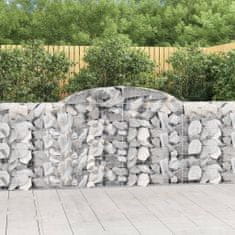 Vidaxl Obokane gabion košare 30kosov 300x30x100/120cm pocinkano železo