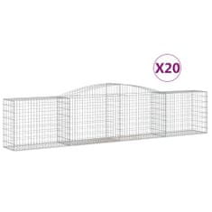 Vidaxl Obokane gabion košare 20 kosov 400x50x80/100 cm cinkano železo