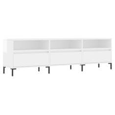 Vidaxl TV omarica visok sijaj bela 150x30x44,5 cm inženirski les
