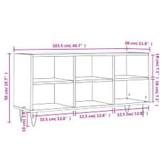 Vidaxl TV omarica betonsko siva 103,5x30x50 cm inženirski les