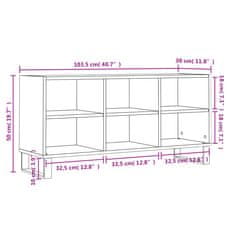 Vidaxl TV omarica betonsko siva 103,5x30x50 cm inženirski les