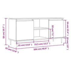 Vidaxl TV omarica betonsko siva 104x35x50 cm inženirski les