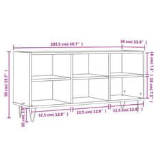 Vidaxl TV omarica črna 103,5x30x50 cm inženirski les