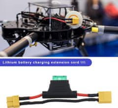 YUNIQUE GREEN-CLEAN 2pcs XT60 Moški do XT60 ženski podaljšek z varovalko 30A 12AWG silikonska žica za električna kolesa Drone RC avtomobilski štirikopterski polnilnik