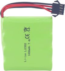 YUNIQUE GREEN-CLEAN 1-delna polnilna baterija 7.4V 1000mah SM-4P z USB polnilnim kablom za DE36W DE65 NO.1809 RC Model igrače Avto plezalno vozilo