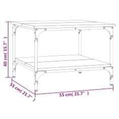 Vidaxl Klubska mizica sonoma hrast 55x55x40 cm inženirski les