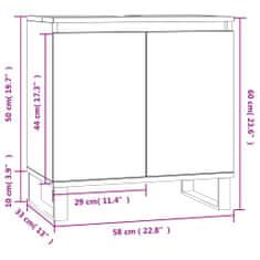 Greatstore Kopalniška omarica sonoma hrast 58x33x60 cm inženirski les