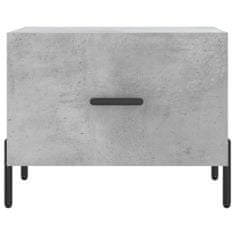 Vidaxl Klubska mizica betonsko siva 50x50x40 cm inženirski les