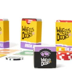 Asmodee družabna igra Wheels vs Doors angleška izdaja