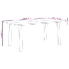 Vidaxl Jedilna miza 150x90x75 cm trden akacijev les