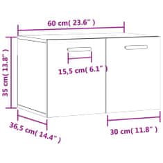 Vidaxl Stenska omarica siva sonoma 60x36,5x35 cm inženirski les