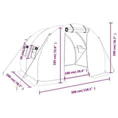 Vidaxl Rastlinjak z jeklenim ogrodjem zelen 6 m² 3x2x2 m