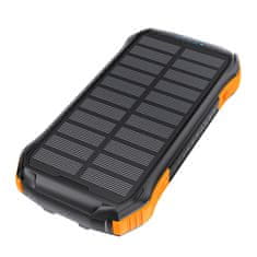 Choetech B658 solarna powerbank 2x USB 10000mAh Qi 5W (črna in oranžna)