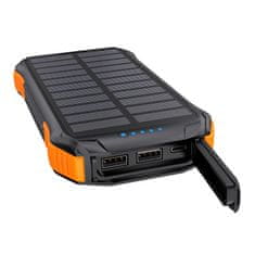 Choetech B658 solarna powerbank 2x USB 10000mAh Qi 5W (črna in oranžna)