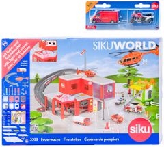 SIKU World - gasilski dom z gasilskim vozilom