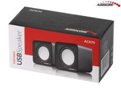 AUDIOCORE AC870 R 43397 6W USB Red&Black računalniški zvočniki