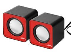 AUDIOCORE AC870 R 43397 6W USB Red&Black računalniški zvočniki